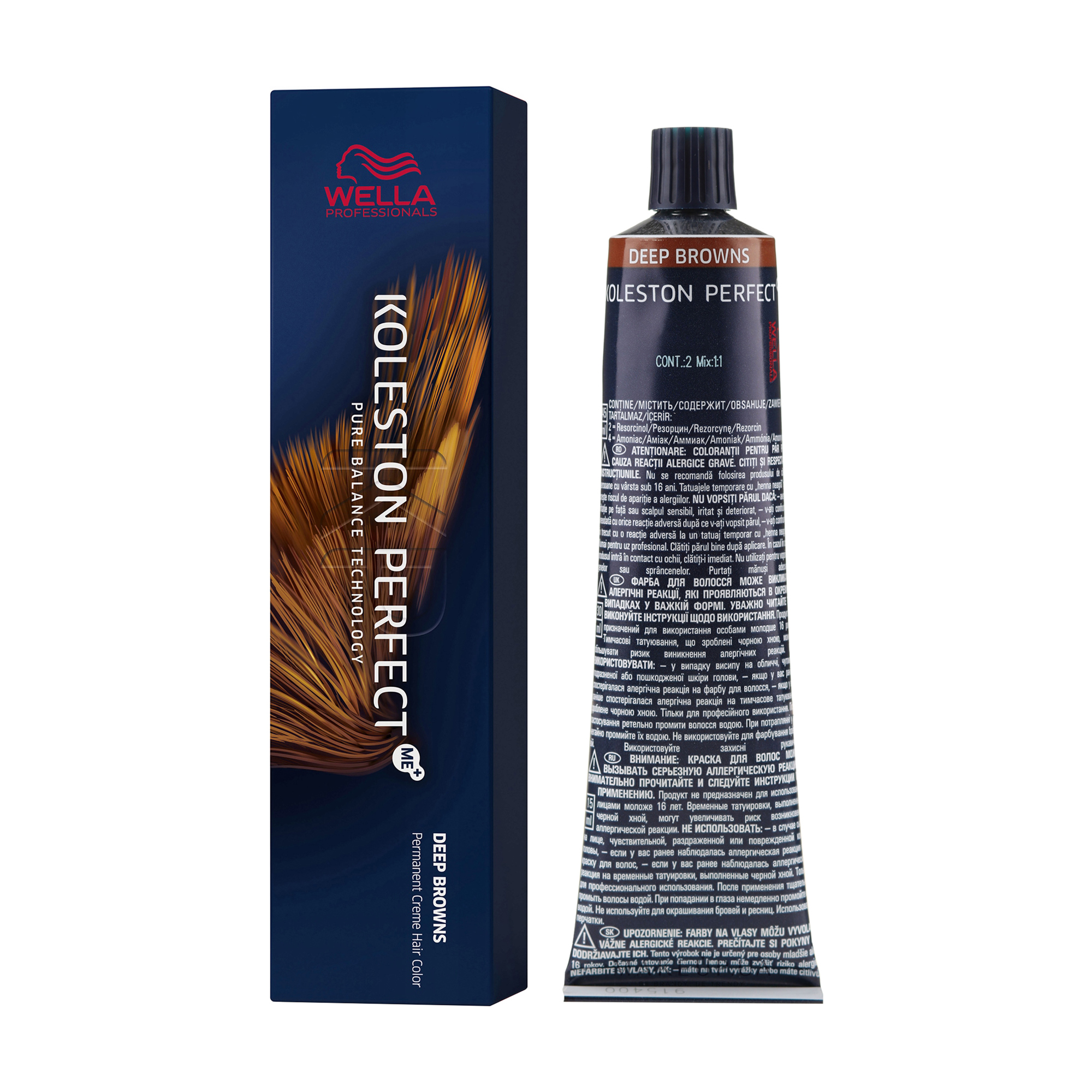 Стійка крем-фарба для волосся Wella Professionals Koleston Perfect Deep Browns, 8/73-світлий блондин коричнево-золотистий, 60 мл